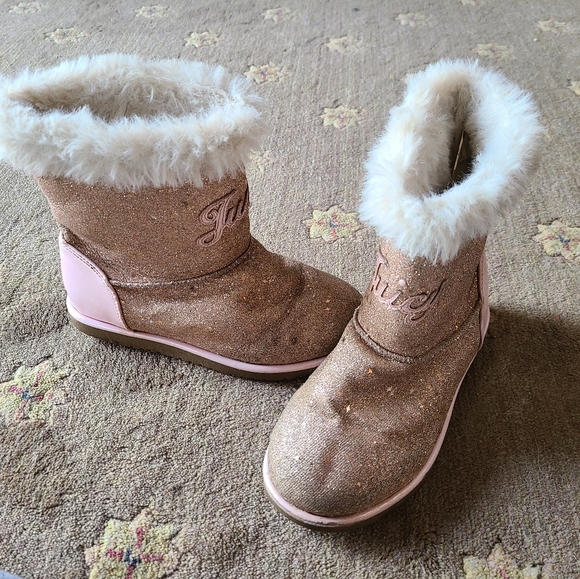 Juicy Coutuer fall winter boots girls size 4 women's 5.5 pink glitter FAIR - Picture 12 of 16